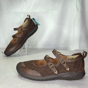 NWT JBU Women's Nina Slip On Mary-Jane Flats - Brown